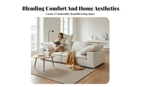 Plush configurable Couch Down Feather Filling Sectional Sofa billowyLike Comfort Household Furniture for Families, Homeowners, Living Room, Lounge Area