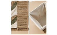 Woven Basket with Lining Rectangular Basket with Removable Liner Multipurpose for Laundry Room, Washroom