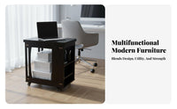 Three-Tier Foldable Trolley Space-Saving Mobile Furniture With Casters Adaptable for Students, Educators, Living Room