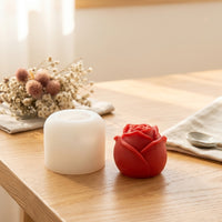 Home Bar Food Grade Silicone Rose Tray for Unique Ice Shapes, Heat and Cold Resistant Tray for Shaped Ice, Homemade Juice Cube Form, Red