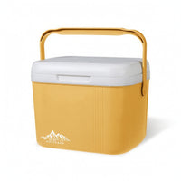 Portable Cooler Box with Temperature Display 15L Insulated Cooler with Ice Bags Sturdy Icebox Stackable for Travelers, Road Trips
