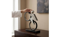 Abstract Two-Wheeler Statue Minimalist Style Modern Art Two-Wheeler Statue Modern Bike Ornament for Study