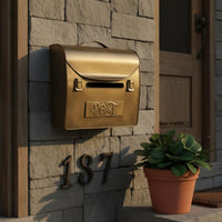 Weather Resistant Vintage Wall Mailbox Easy Installation Outdoor Decor Large Capacity for Courtyard