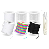 1mm Elastic Cord Kit Reusable Elastic String Kit Portable Drawstring Threader