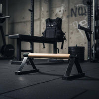 Wooden Push up Bar Sturdy Base Handstand Comfortable Grip Exercise Parallettes for Beginners, Training