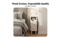 Space-Saving Design Slim Gap Cabinet Safe Rounded Edges Narrow Drawer Unit Nightstand for Apartment Dwellers, Students, Homeowners, Small Spaces, Dorm Room, Entryway, Home Office