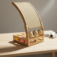 Multifunctional Cat Scratcher Sisal Cat Scratch Ramp with Toys Interactive Puzzle Toy Pet Supplies for Kittens, Indoor