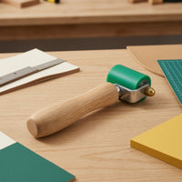 Seam Roller with Wooden Handle Angled Silicone Seam Roller Wear-Resistant Tool for Repair