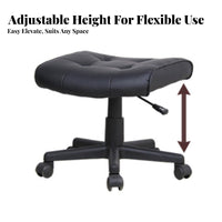Swivel Function Adjustable Rolling Footrest Compact Size Rolling Leg Rest Multi-Functional Footstool Padded Cushion for Beauticians, Spa Technicians, Home Users, Under Desk, Beauty Salon, Living Room