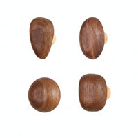 4 Pieces Wooden Wall Hook Natural Pebble Wall Hook Rustic for Closet