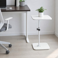 Compact Adjustable Side Table Space-Saving Height Adjustable Table Stable Furniture Slim-Profile for Small Apartments