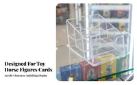 Acrylic Card Display Stand Space Saving Trading Card Storage Box Easy Access Desktop Postcard Display for Collectors, Game Room