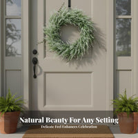 Artificial Greenery Wreath Ready to Hang Artificial Wreath Lifelike Hanging Floral Arrangement for Homeowners, Event Planners, Porch, Wedding, Window