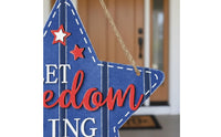 American Theme Door Sign Reusable American Plaque Weather Resistant Independence Day Circular Decor for Window