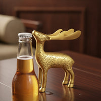 Deer Bottle Opener Decorative Deer Figurine with Bottle Opener Tabletop Bar Tool for Living Room