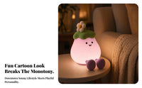 Cute Eggplant Night Light for Desktop, Bedside