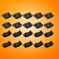 20 Pieces 9 X 55 Mm Bed-Frame End Cap Curved Body Bed Frame End Cap Raised Peg Home Hardware Black