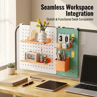Pegboard Organizer for Office Desk Divider, Wall Mounted Peg Boards with Accessories, Iron Partition Storage for Workers