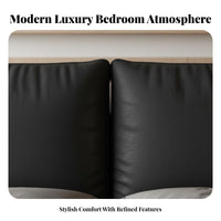 Paddedspine Bed Frame Italian Luxury and Design Upholstered Bedstead Modern Minimalist Design Bedroom Furniture for Newlyweds, Apartment, Guest Room