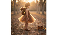 Squirrel Costume Dress Furry Ear Accents Squirrel cold Costume Cuddly Material Material Kids Clothing for Performance Wear