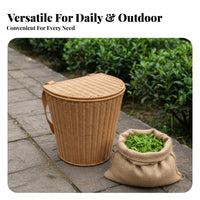 Fruit Picking Rear Basket Versatile Woven Backpack Basket PP Wicker Backpack Lightweight Wearable Container Great Gift