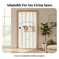Fabric Partition Screen Heat Insulating Doormanner Curtain Easy Installation