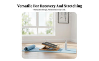 Solid Wood Construction Wooden Slant Board Improves Flexibility Leg Stretching Ramp Non-Slip Surface Adjustable Calf Stretcher Heavy Duty for Physical Rehabilitation Patients, Runners, Athletes