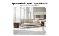 Light Luxury Design Curved Sectional Sofa High-Resilience Foam Filling Commercial Furniture sturdy Frame Lounge Seating Soft Fabric Upholstery for Interior Designers, Homeowners, Adults, Reception Area