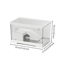 Turtle Tank with Basking Platform Clear Turtle Aquarium with Filter Terrarium Integrated Space-Saving for Reptile Keepers