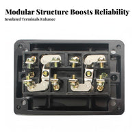 Self-Resetting Start Stop Control Box NO/NC Contacts Start Stop Push Button Station Retardant Housing for Electricians, Factories