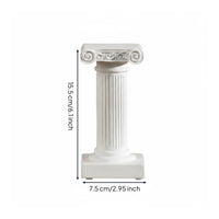 3 Pieces Roman Column Candle Holder Photo Angelic Figure Candle Holder Resin Greek Pillar Candlestick for Window Display