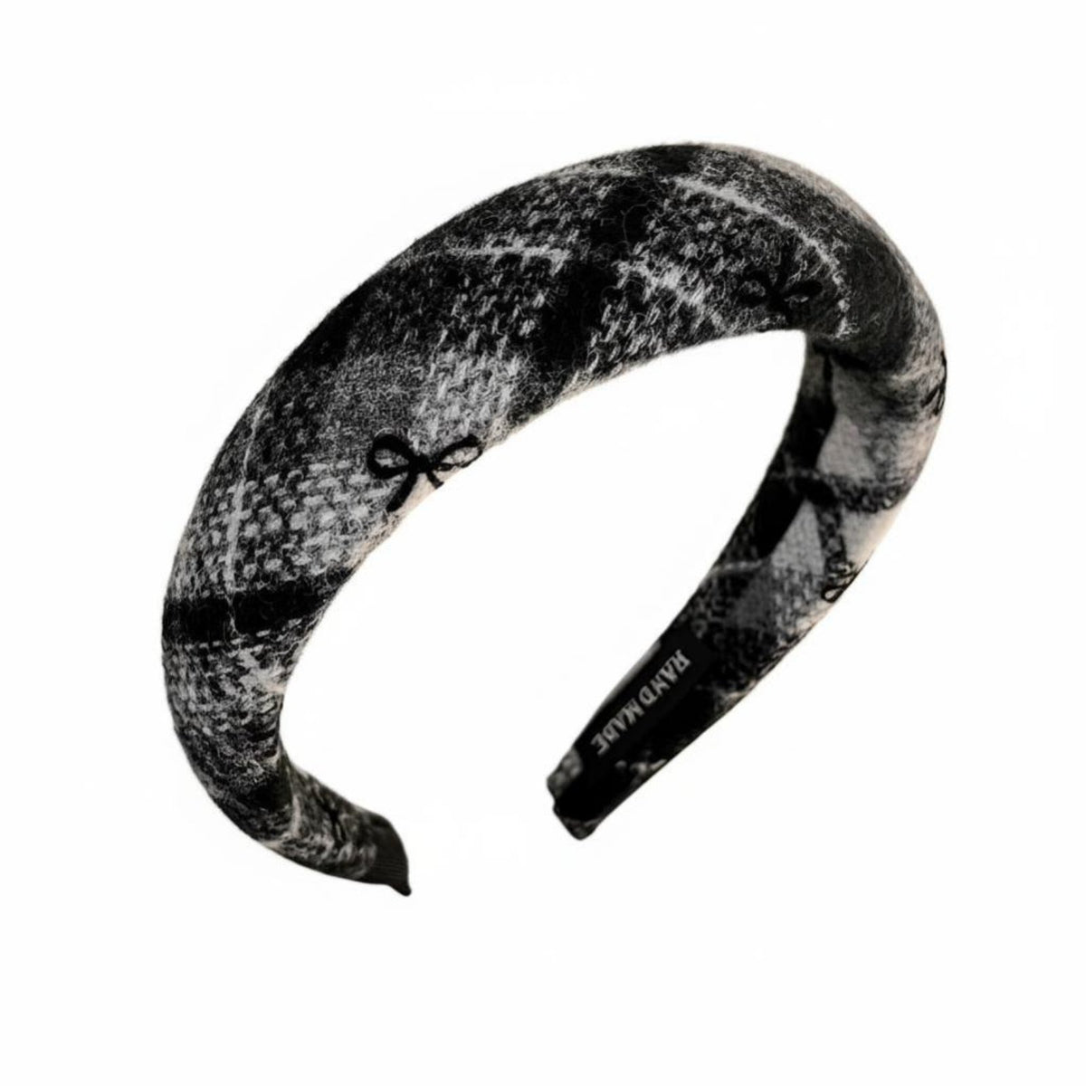 2024 Grey Plush Wide Headband, Handmade Hair Accessory for Women, Autumn Winter, High Crown, Face Slimming, Customizable