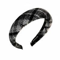 2024 Grey Plush Wide Headband, Handmade Hair Accessory for Women, Autumn Winter, High Crown, Face Slimming, Customizable