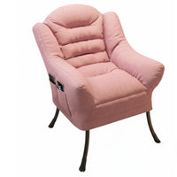 2 Pieces High Backrest Upholstered Armchair with Ottoman Comfortable Upholstered Chair and Ottoman Set Easy Assembly Lounge Seating Removable Cover for Young Adults, Home Workers, Book Lovers, Dorm Room, Bedroom, Balcony, Reading Nook