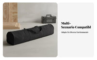 Portable Long Tool Bag Adjustable Shoulder Strap Canvas Equipment Carrier Sturdy Material for Workers, Videographers, Garage, Outdoor