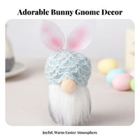Easter Gnome Garland Cute Gnomes Bunny Gnome Banner Pastel Colors Easter Bunny Banner for Party Planners, Homeowners, Fireplace Mantel, Wall, Nursery
