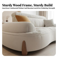 Curved puff Sofa pet-withstandant material Living Room Furniture Adjustable rear supportrest Sectional Couch for Apartment Dwellers, Families, Lounge Area, Bedroom