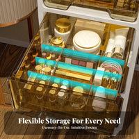 Rolling Makeup Organizer with Drawers Large Capacity Multi-Tier Rolling Cart Mobile Design Cosmetic Organizer for Women, Vanity Area, Dressing Room