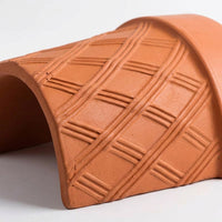 2 Pack Tortoise Hide and Terracotta Tortoise Hide, Arched Aquarium Caves and Hides with Feeding Basin, Porous Shelter for Turtle Tank