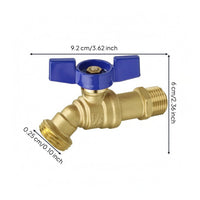 Outdoor Faucet Angled Threaded Outdoor Brass Hose Bibb Compact Plumbing Hardware for Garden
