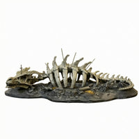 Resin Dragon Skeleton Ornament Sleek Dragon Bone Aquarium Decor Textured Skeleton Aquarium Ornament Long