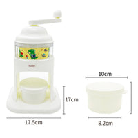 Clear Chamber Hand-Crank Ice Shaver Safe Fill Line Hand Crank Ice Shaver Stainless Steel Snow Cone Maker Rounded Body
