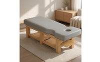 Massage Table with Storage Shelf Professional Spa Bed with Shelves Comfortable Stationary Massage Table for Masseuses, Estheticians, Salon