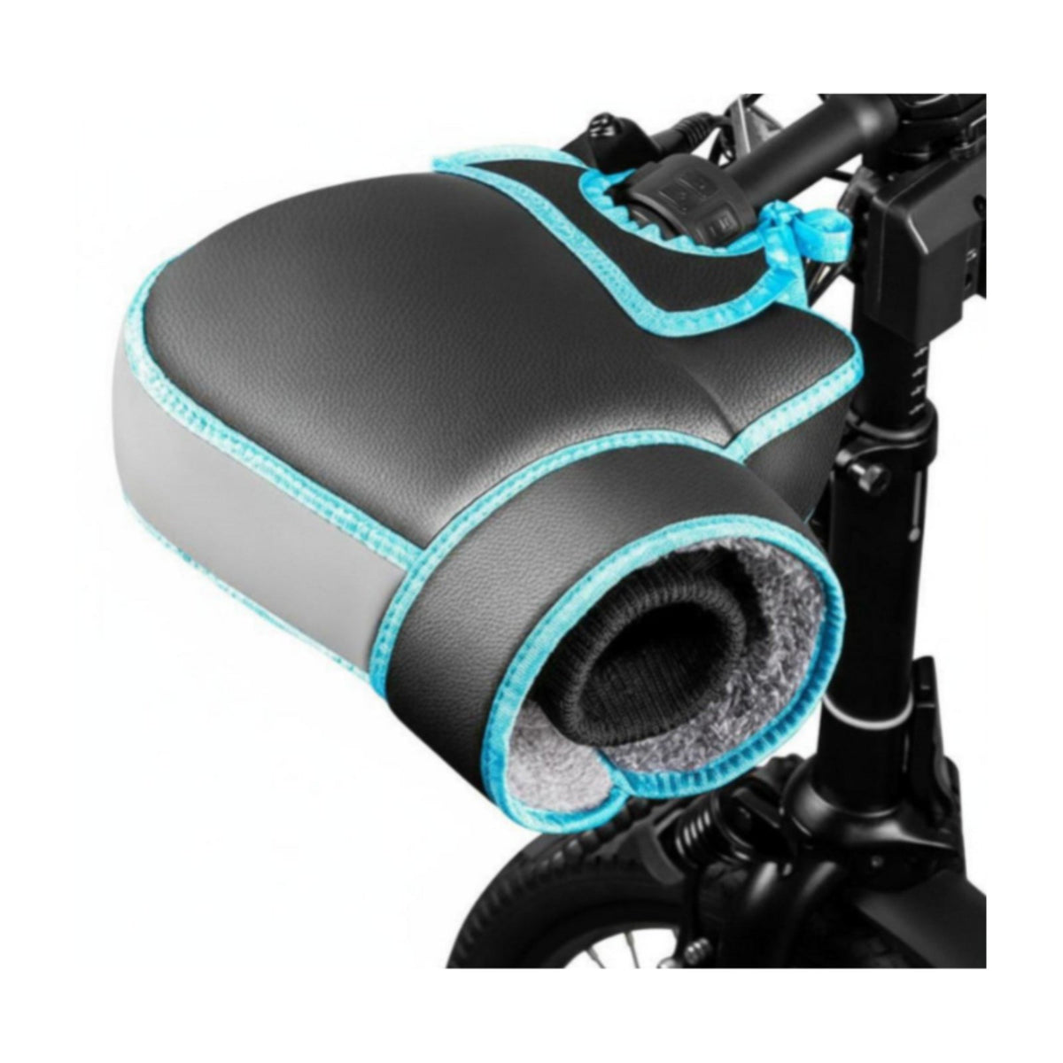 Windproof Winter Handlebar Gloves Thick Fleece Lining Waterproof Handlebar Muffs Foldable Design for Cyclists, Outdoor Commuting, Rainy Days