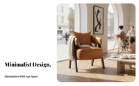 Upholstered Armchair Italian aesthetic Upholstered Tub Chair Modern Design Thick Cushioning for Interior Designers, Homeowners