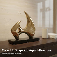 Luxury Accent Piece Modern Geometric Statue Artistic Gift Abstract Art Figurine Artisan-Made for Hotel Lobby, Living Room, Bookshelf