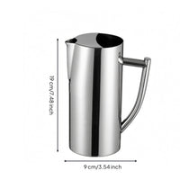 Stainless Steel Pitcher Polished Metal Jug Smooth Construction Beverage Jug