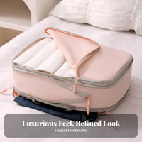 Space Saving Compression Packing Cube Lightweight Zippered Clothes Storage Bag Long-Lasting for Men, Women, Business Trips, Vacation