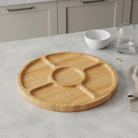 Bamboo Cheese Board and Set Includes Ceramic Bowls for Housewarming, Hosts