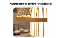 Handwoven Bamboo Hanging Light Natural Material Japanese Design Lantern Lamp Creative Design Woven Lantern Lamp Easy to Install for Restaurant Owners, Interior Designers, Homeowners, Dining Room, Cafe, Hotel, Bedroom